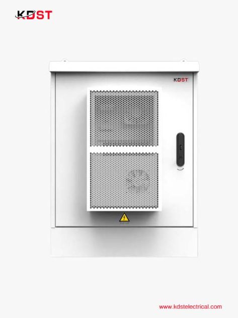 18U Telecom Control Cabinet Outdoor Electrical Cabinet with 500W Air Conditioner and Battery Rack