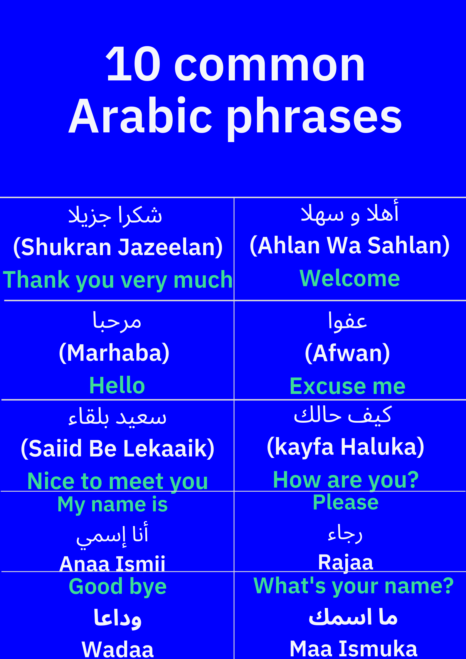 10 methods to learn Arabic language